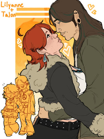 My OC Lilyanne and doob_ydoe’s OC Talon.