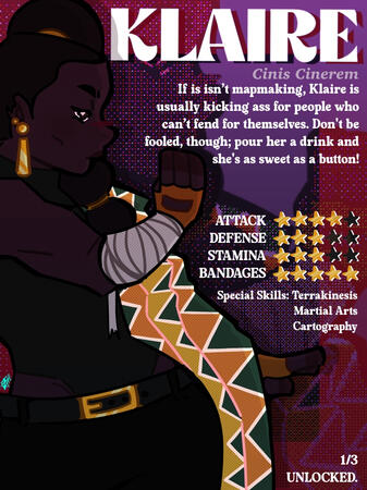 Klaire character card.